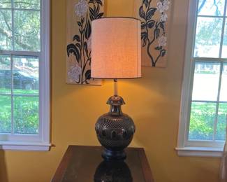 Asian End Table and Lamp