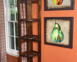 Collapsible Corner Shelving, Wall Art