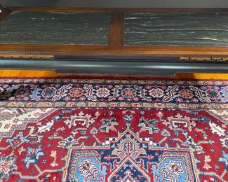 Asian Inspired Stone Inlay Coffee Table