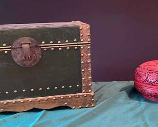 Cinnabar Container and Trunk Full of Cards and Games