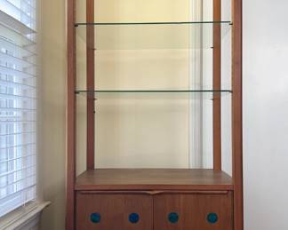 Large Lighted Wood Cabinet