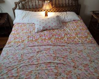 King Bedframe with Solid Wood Design Headboard and Accent Light