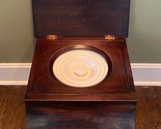 18th Century Antique Mahogany Chamber Pot Footstool 
