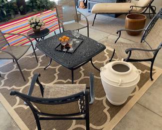 Patio Table, Chairs, Outdoor Furniture & Decor, Carpet 