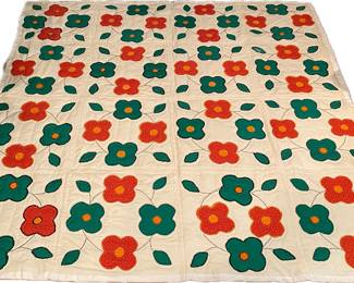 Vintage Hand Stitched Quilt 