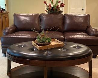 Bradington Young (Hooker Furniture) Leather Sofa Couch 