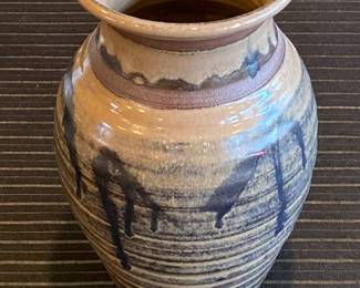 Artist Signed Pottery Vase (approximately 9” tall)