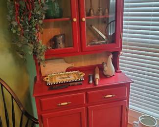 Vintage hutch , red