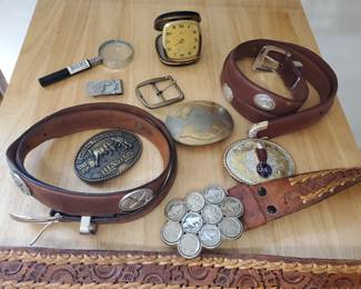 Men's clothes and belts