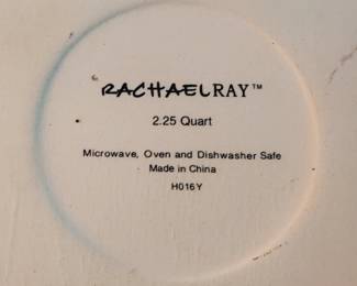 Label on casserole dish