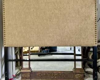 Upholstered Full Headboard with Nailhead Trim
