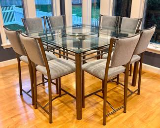 Square Dining Table & 8 Chairs