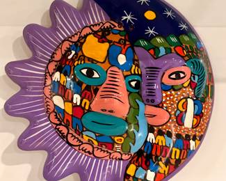 Hand Painted Terracotta Wall Art