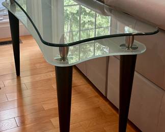 Frosted Glass Console Table