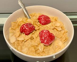 Fake Bowl of Cornflakes & Strawberries