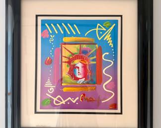 "Liberty Head II Collage" Signed Peter Max