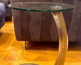 Glass & Chrome Side Table
