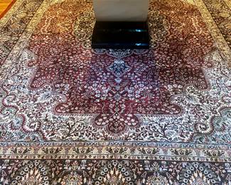 Silk Rug (Maroon, Cream, Tan) 