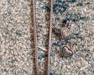 Sterling Silver Necklace & Earrings