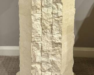 (2) Travertine Pedestals