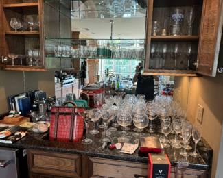 Lots of great wine glasses including Waterford and Lenox