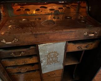 The drawers are copper lined