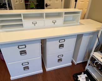 70” wide. Top is removable to reconfigure