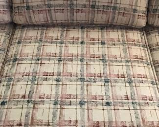 Couch fabric colors. great condition -smoke and pet free home