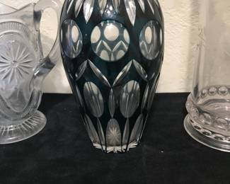 Black and clear vase