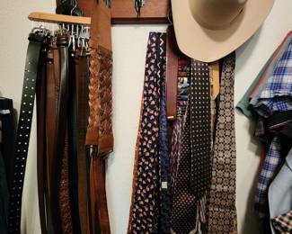 Belts, ties, his & her shoes, and more