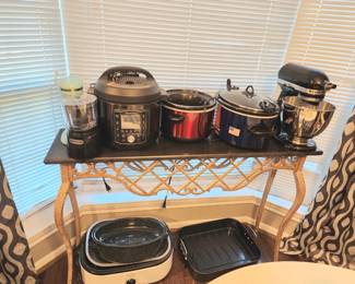 small appliances of all kinds! KitchenAid mixer, crock pots, insta-pot, roasters