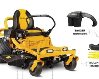 Cub Cadet Ultima ZTI - 50 inch mower with double bagger and mulch kit.  ONLY 48 HOURS RUN TIME!  