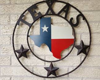 Texas iron wall art