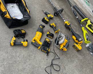 DeWalt tools, Ryobi tools, chainsaw 