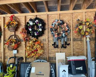Variety of holiday wreaths