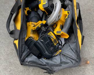variety of DeWalt battery tools 20v 