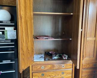 Wood storage cabinets (set of 3)