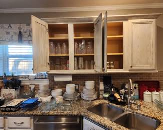 dishes, canisters, glasses, backing dishes, etc