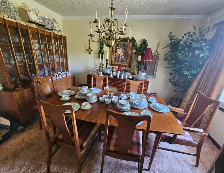 Mid century Danish dining chair & Table & China cabinet sold separately