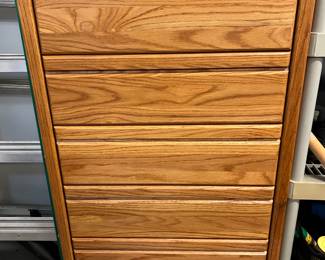 5 DRAWER OAK HIGHBOY