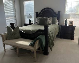 AMAZING BEROOM SUITE CONSISTING OF QUEEN BED, TWO NIGHTSTANDS, DRESSER WITH MIRROR , ENTERTAINMENT CENTER AND ARMOIRE