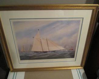 Sappho America's Cup lithograph