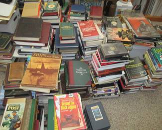 Book Collection more and more and more so many antique books signed book so many 1st editions