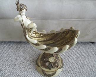 rare large Italian Cast Metal Center piece