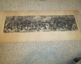 Another Rarity Engraving "The Death of Nelson at Trafalgar"-Charles W Sharpe engraver 1876 4 feet 4 inches by 22 inches