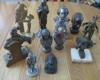 cast metal and bronze pieces