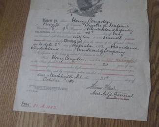 RI Civil War discharge
