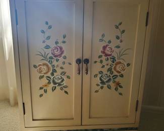 Small painted cabinet approx 2' x 2.5'