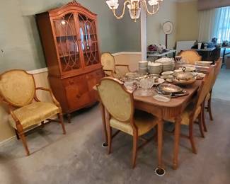 ***We are taking bids on this gorgeous China cab-table & chairs, plus the sideboard. Send your **Bid** to: proqfineart@gmail.com. IF the highest bid, I will call you Sat after the sale ends, around 6 p.m.