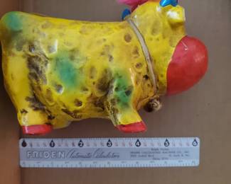 Paper mache' cow bank